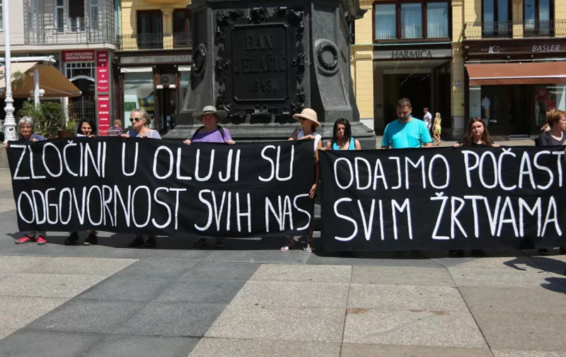 Prosvjed udruga održan je na Trgu bana Jelačića. Photo: Antonio Jakus/PIXSELL