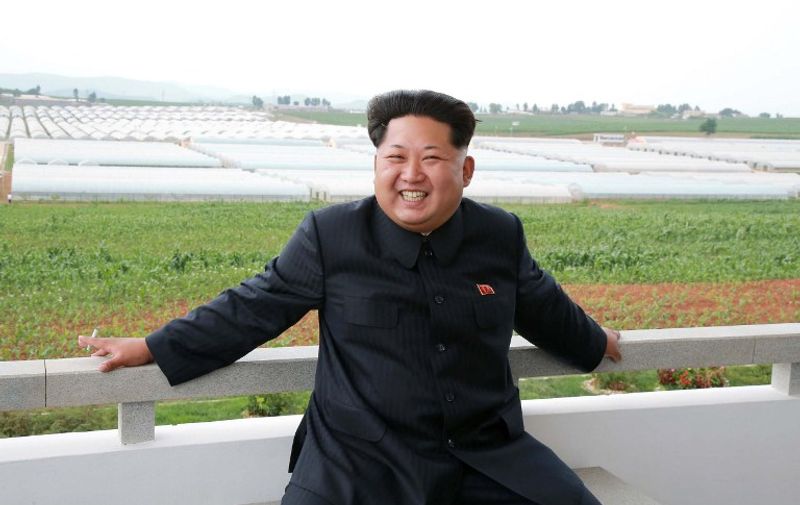This undated picture released from North Korea's official Korean Central News Agency (KCNA) on June 30, 2015 shows North Korean leader Kim Jong-Un inspecting the Jangchon vegetable co-op farm in Sadong district in Pyongyang.   AFP PHOTO / KCNA via KNS    REPUBLIC OF KOREA OUT
THIS PICTURE WAS MADE AVAILABLE BY A THIRD PARTY. AFP CAN NOT INDEPENDENTLY VERIFY THE AUTHENTICITY, LOCATION, DATE AND CONTENT OF THIS IMAGE. THIS PHOTO IS DISTRIBUTED EXACTLY AS RECEIVED BY AFP.
---EDITORS NOTE--- RESTRICTED TO EDITORIAL USE - MANDATORY CREDIT "AFP PHOTO / KCNA VIA KNS" - NO MARKETING NO ADVERTISING CAMPAIGNS - DISTRIBUTED AS A SERVICE TO CLIENTS / AFP / KCNA / KNS