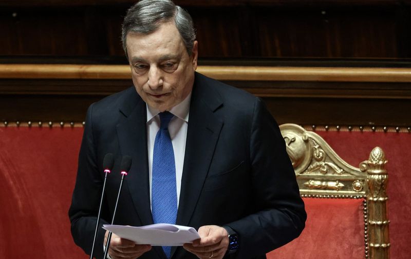 Italian prime minister Mario Draghi, delivers an address over Ukraine situation at the Italian Senate.
Italian prime minister addresses Senate over Ukraine situation, Rome, ITALY - 21 Jun 2022,Image: 703967289, License: Rights-managed, Restrictions: , Model Release: no, Credit line: Profimedia