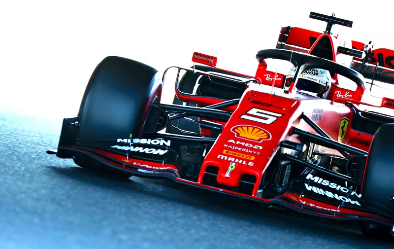 SUZUKA, JAPAN - OCTOBER 13: Sebastian Vettel of Germany driving the (5) Scuderia Ferrari SF90 on track during qualifying for the F1 Grand Prix of Japan at Suzuka Circuit on October 13, 2019 in Suzuka, Japan. (Photo by Dan Istitene/Getty Images)