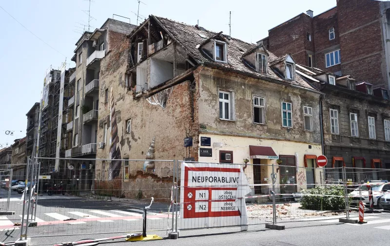24.07.2021., Zagreb - Zgrade ostecene u potresu. 
Photo: Neva Zganec/PIXSELL