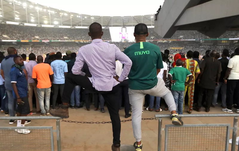 Nigeria's supporters attend the World Cup qualifier match between Nigeria and Ghana at Moshood Abiola Stadium in Abuja, Nigeria March 29, 2022. REUTERS/Afolabi Sotunde