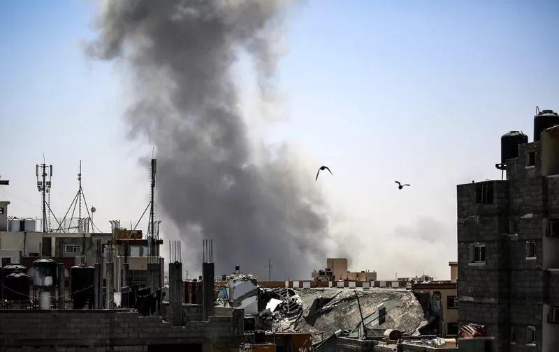 Smoke billows from Israeli strikes in Rafah in the southern Gaza Strip on May 9, 2024, amid the ongoing conflict between Israel and the Palestinian militant group Hamas. (Photo by AFP)