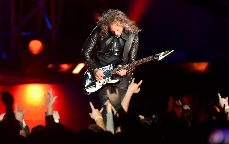 SAN FRANCISCO, CA - FEBRUARY 06: Musician Kirk Hammett of Metallica performs onstage at CBS RADIO's third annual 'The Night Before' at AT&amp;T Park Presented by Salesforce on February 6, 2016 in San Francisco, California.   Kevin Winter/Getty Images for CBS/AFP