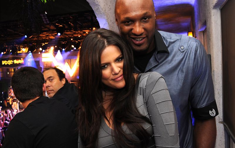 HOLLYWOOD - SEPTEMBER 21:  Television personality Khloe Kardashian (L) and Los Angeles Laker Lamar Odom attend the "AXE Music One Night Only" concert series featuring Weezer at Dunes Inn Motel - Sunset on September 21, 2010 in Hollywood, California.  (Photo by Michael Buckner/Getty Images For AXE)