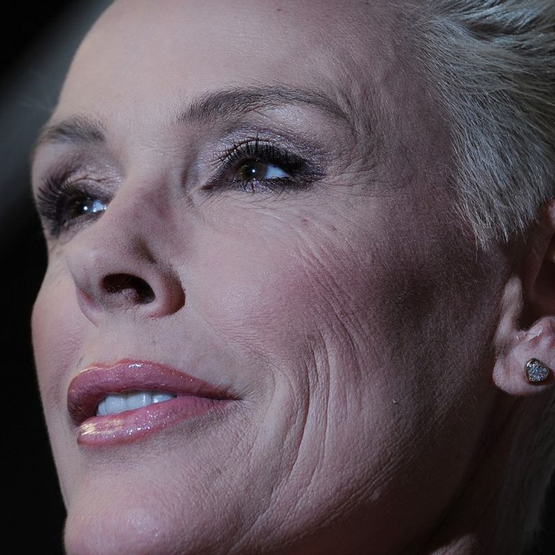 Danish model and actress Brigitte Nielsen poses for photographers during the launch of her autobiography, 'You Only Get One Life' during the London Book Fair at Earls Court in London, on April 11, 2011. AFP PHOTO / BEN STANSALL (Photo by BEN STANSALL / AFP)