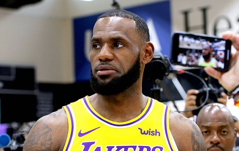 LeBron James #23 of the L.A. Lakers during Media Day on Monday September 24, 2018 at the L.A. Lakers training facility at the UCLA Health Training Center in El Segundo, California. BURT HARRIS/PI