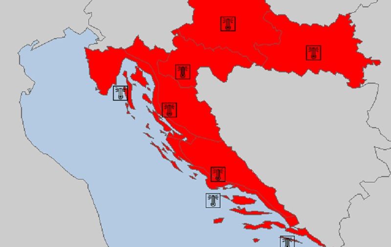 Crveni alarm za cijelu Hrvatsku i dalje je na snazi 