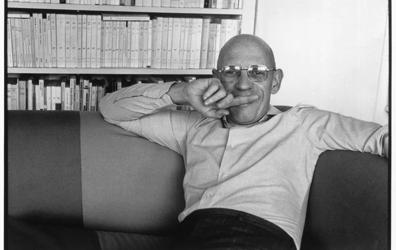 French philosopher Michel FOUCAULT at home.,Image: 190299183, License: Rights-managed, Restrictions: , Model Release: no