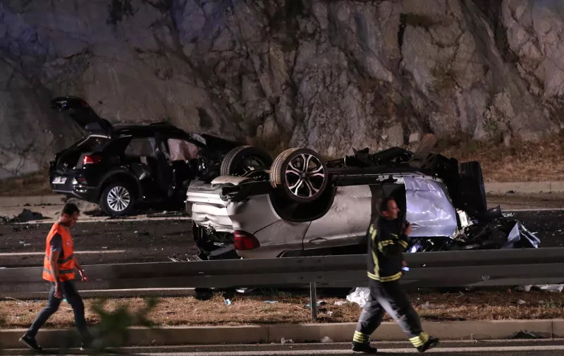 05.08.2023., Vrgorac - Tri osobe smrtno stradale u teskoj prometnoj na A1 prije izlaza Ravca u smjeru Dubrovnika. Photo: Ivo Cagalj/PIXSELL