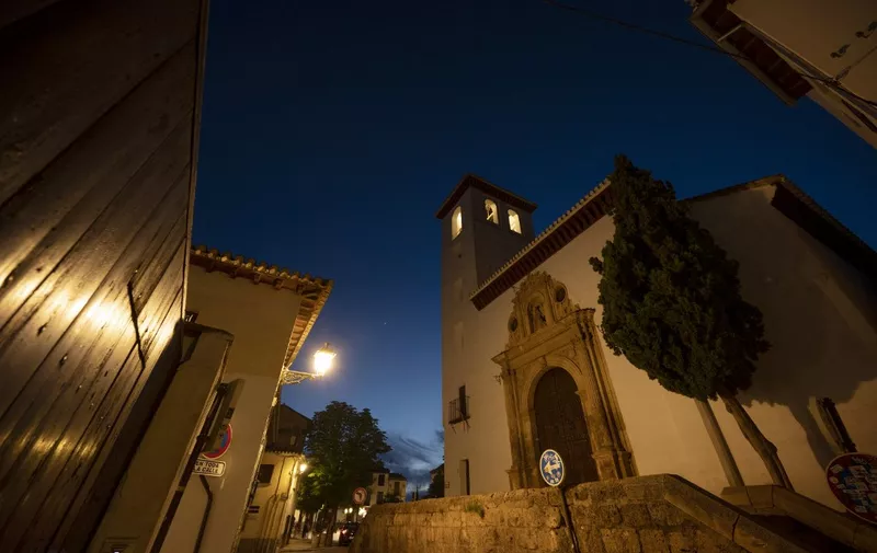 Picture shows San Miguel Bajo church in Granada on June 10, 2023. This Mudejar-style Catholic church with Renaissance touches was completed in 1557 on top of an old mosque.
Since 1984, Granada is one of the 13 Spanish cities classified as World Heritage by UNESCO. (Photo by JORGE GUERRERO / AFP)