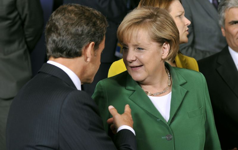 French President Nicolas Sarkozy and German Chancellor Angela Merkel
EU summit, Brussels, Belgium - 16 Sep 2010,Image: 232733501, License: Rights-managed, Restrictions: , Model Release: no, Credit line: Profimedia
