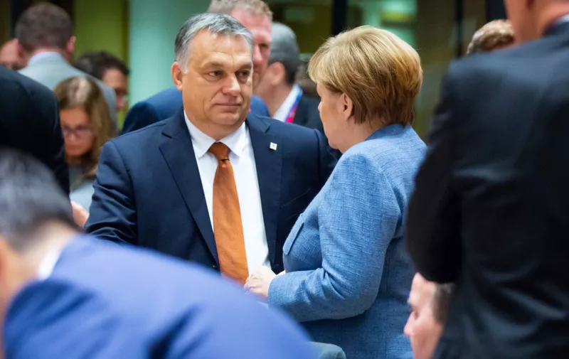 Hungary Prime Minister Viktor Orban and Chancellor of Germany Angela Merkel pictured during day two of the EU summit meeting, Friday 14 December 2018, at the European Union headquarters in Brussels. BELGA PHOTO POOL DAINA LE LARDIC, Image: 402752494, License: Rights-managed, Restrictions: , Model Release: no, Credit line: Profimedia, ddp images