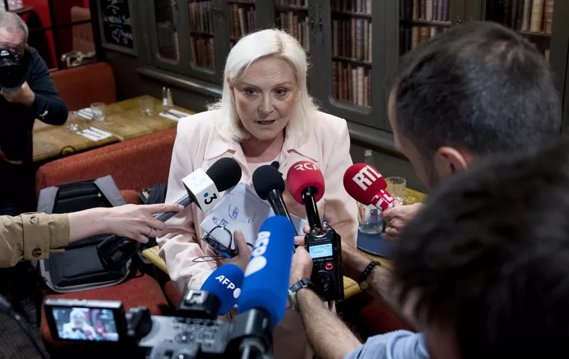French far right National Rally (Rassemblement National - RN) party member Marie-Caroline Le Pen attends a press conference for her campaign as a candidate in France's upoming legislative elections in Le Mans, western France on June 18, 2024. (Photo by GUILLAUME SOUVANT / AFP)