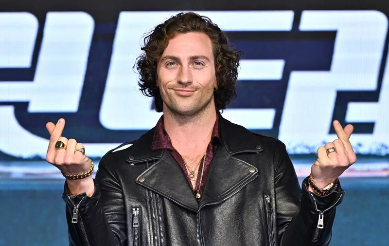 English actor Aaron Taylor-Johnson poses for a photo during a press conference to promote his film "Bullet Train" in Seoul on August 19, 2022. (Photo by Jung Yeon-je / AFP)