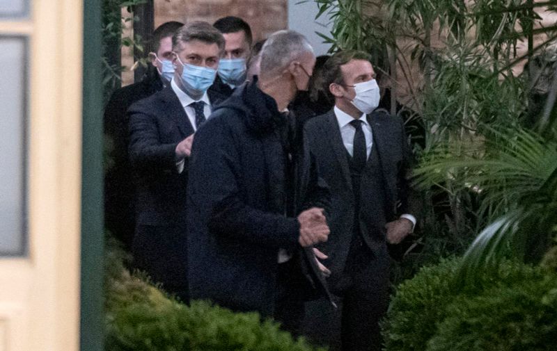 24.11.2021., Zagreb - Andrej Plenkovic i Emmanuel Macron sastali se u restoranu Gallo.