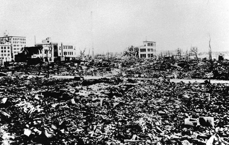 World War II. Panorama of Hiroshima after the atomic bomb. (Photo by LAPI / Roger-Viollet via AFP)