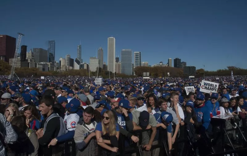 November 4, 2016 &#8211; Chicago, Illinois, USA &#8211; 5 Million ecstatic Chicagoans lined the parade route and filled Grant Park for the World Series Champions &#8211; the Chicago Cubs celebration on November 4, 2016. The parade started at Wrigley Field, home stadium of the Cubs followed Addison Street to Lake Shore Drive to North Michigan [&hellip;]