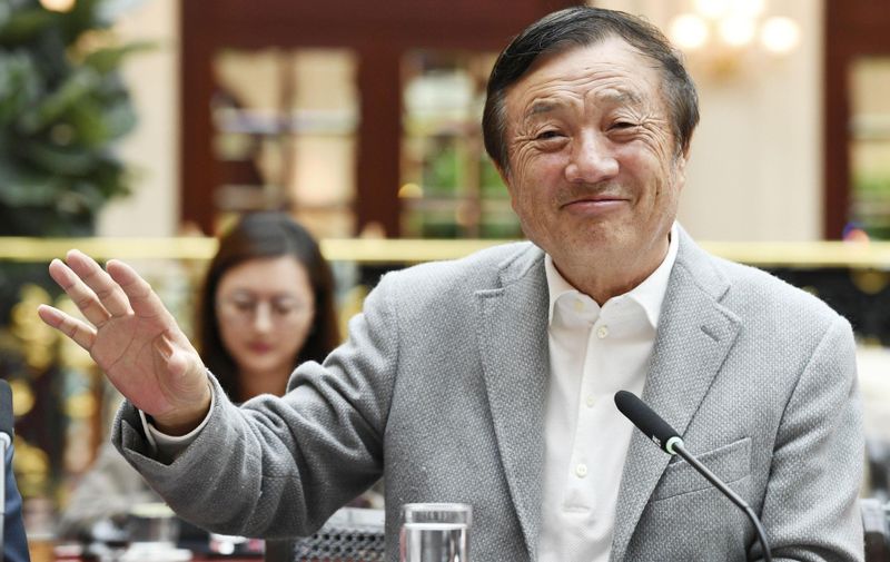 Huawei Technologies Co. founder and CEO Ren Zhengfei speaks at a press conference in Shenzhen, China, on Jan. 18, 2019. (Kyodo)
==Kyodo, Image: 411348252, License: Rights-managed, Restrictions: , Model Release: no, Credit line: Profimedia, Newscom