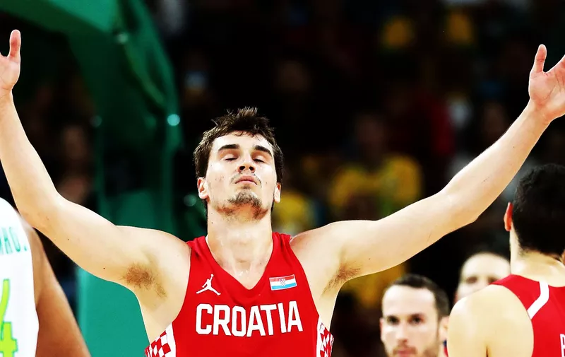 Aug 11, 2016; Rio de Janeiro, Brazil; Croatia shooting guard Mario Hezonja (8) reacts during the men&#8217;s preliminary round against Brazil in the Rio 2016 Summer Olympic Games at Carioca Arena 1., Image: 296731524, License: Rights-managed, Restrictions: *** Not Available to License in China ***, Model Release: no, Credit line: Profimedia, SIPA USA