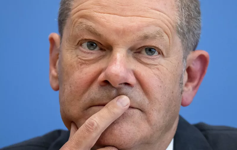 German Finance Minister and SPD Chancellor Candidate Olaf Scholz Presents 2022 Federal Budget Proposal at the Bundespressekonferenz in Berlin, Germany on June 23, 2021.
Finance Minister Scholz Presents 2022 Federal Budget Proposal, Berlin, Germany - 23 Jun 2021,Image: 617454837, License: Rights-managed, Restrictions: , Model Release: no, Credit line: Profimedia