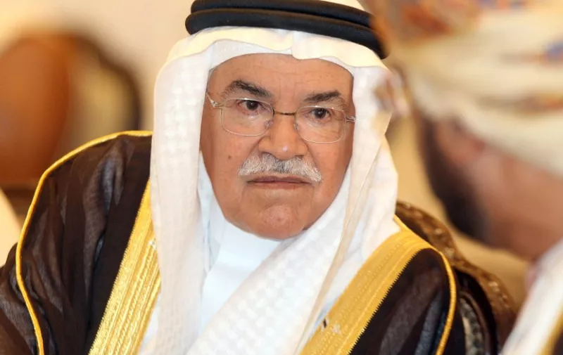 Saudi Arabian Minister of Petroleum and Mineral Resources Ali bin Ibrahim Al-Naimi listens on as he attends the opening ceremony of the 1st GCC oil media conference in Kuwait city on March 25,2013. OPEC's largest oil producing member Saudi Arabia said that $100 a barrel is a "reasonable" price for oil and its Gulf neighbour Kuwait said the price is "fair" and market was stable. AFP PHOTO