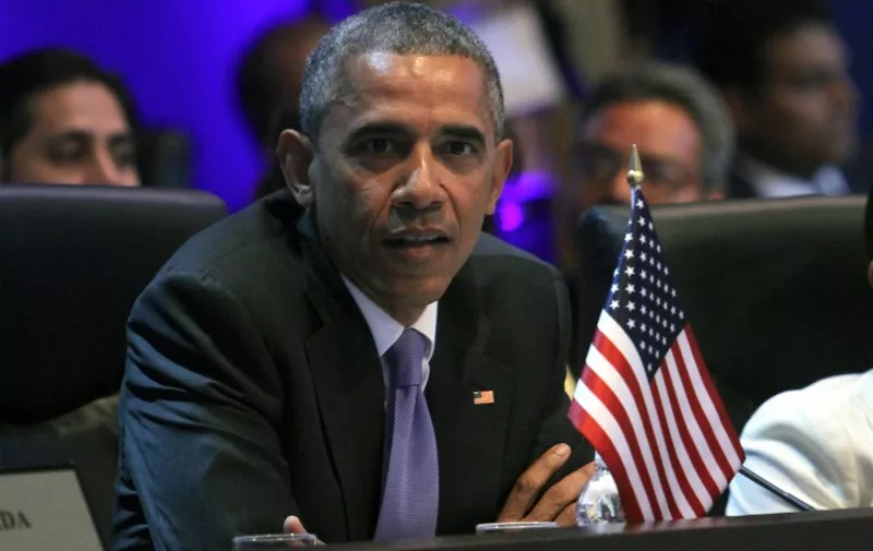 US President Barack Obama delivers a speech during the Plenary Session of the VII Americas Summit at the Convention Center in Panama City on April 11, 2015. Hours after shaking hands, US President Barack Obama and Cuban leader Raul Castro headed toward historic talks in Panama on Saturday, sealing efforts to bury decades of animosity. [&hellip;]