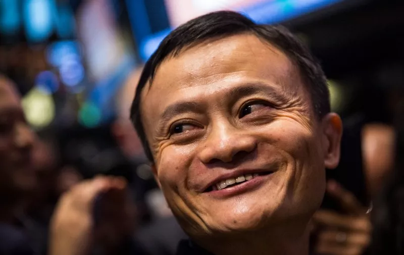 NEW YORK, NY - SEPTEMBER 19: Founder and Executive Chairman of Alibaba Group Jack Ma attends the company's initial price offering (IPO) at the New York Stock Exchange on September 19, 2014 in New York City. The New York Times reported yesterday that Alibaba had raised $21.8 Billion in their initial public offering so far.   Andrew Burton/Getty Images/AFP