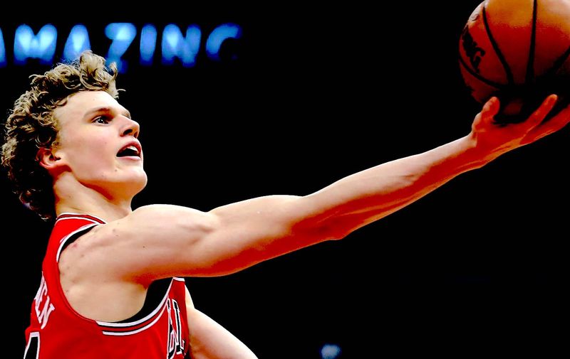 CHICAGO, USA &#8211; APRIL 3: Lauri Markkanen (24) of Chicago Bulls is seen during the NBA match between Chicago Bulls and Charlotte Hornets at United Center in Chicago, USA on April 3, 2018. Bilgin S. Sasmaz / Anadolu Agency