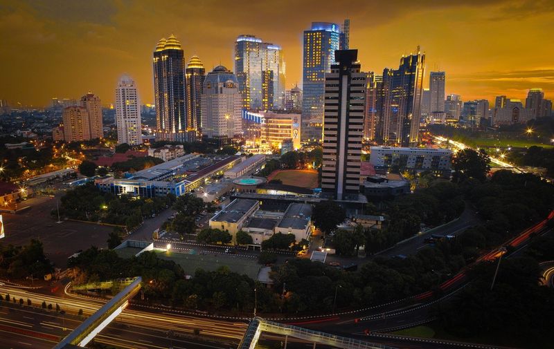 Nightshot city of Jakarta Indonesia Asia, Image: 379245728, License: Royalty-free, Restrictions: , Model Release: yes, Credit line: Profimedia, Depositphotos Inc.