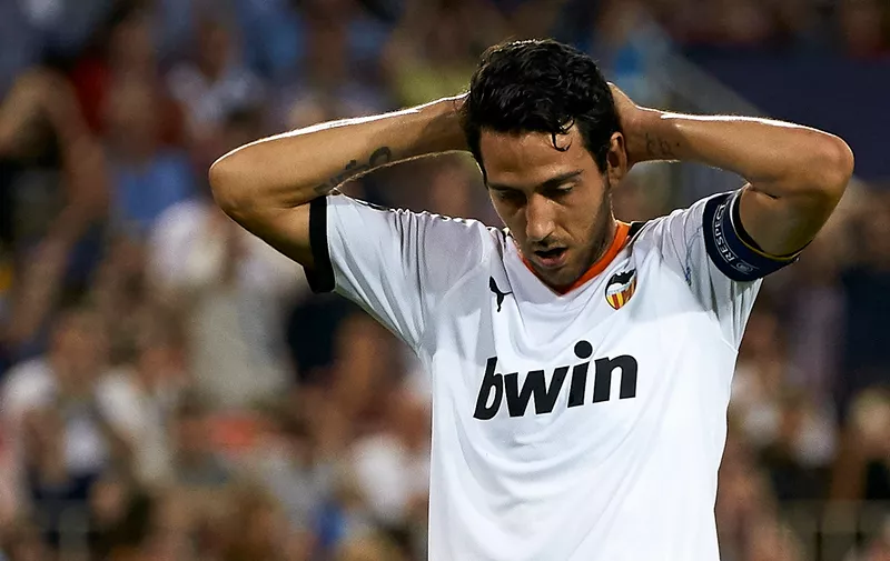 VALENCIA, SPAIN - OCTOBER 02: Dani Parejo of Valencia reacts after missing a penalty kick during the UEFA Champions League group H match between Valencia CF and AFC Ajax at Estadio Mestalla on October 02, 2019 in Valencia, Spain. (Photo by Manuel Queimadelos Alonso/Getty Images)