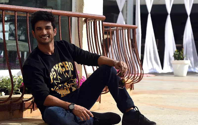 Indian Bollywood actor Sushant Singh Rajput poses for a picture during the promotion of the upcoming Hindi film "Sonchiraiya", in Mumbai on January 7, 2019. (Photo by Sujit Jaiswal / AFP)