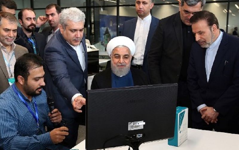 A handout picture provided by the Iranian presidency on November 5, 2019, shows President Hassan Rouhani speaking during the opening of a factory in the capital Tehran. - Rouhani said that Iran would resume uranium enrichment at an underground plant south of Tehran in its latest step back from a troubled 2015 agreement with major powers. (Photo by HO / Iranian Presidency / AFP) / === RESTRICTED TO EDITORIAL USE - MANDATORY CREDIT "AFP PHOTO / HO / IRANIAN PRESIDENCY" - NO MARKETING NO ADVERTISING CAMPAIGNS - DISTRIBUTED AS A SERVICE TO CLIENTS ===