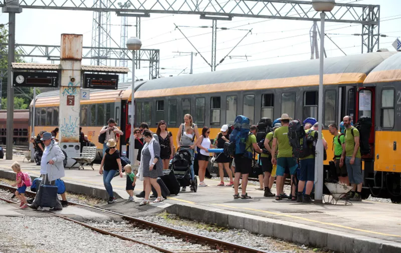 04.06.2022., Rijeka - Regiojetov vlak sa turistima iz Ceske stigao na rijecki kolodvor. 
  Photo: Goran Kovacic/PIXSELL