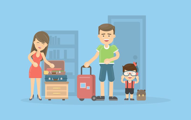 Family packs suitcases for holidays. Happy parents and boy enjoy future travel., Image: 329789974, License: Royalty-free, Restrictions: , Model Release: no, Credit line: Profimedia, Stock Budget
