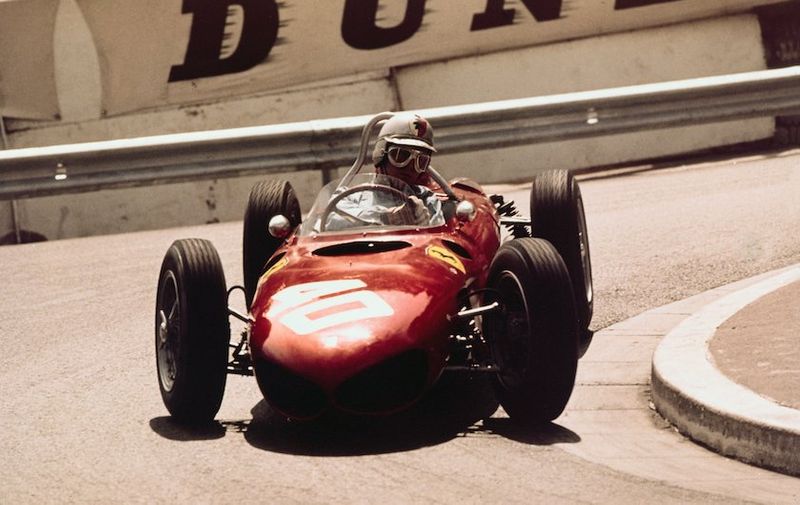 Trips, Graf Wolfgang Berghe von, 4.5.1928 &#8211; 10.9.1961, German athlete, (automobile racer), formula one race, Monte Carlo, Monaco, circa 1960, driver, sport, racing car, circuit, racetrack, Ferrari F 1,, Image: 48832081, License: Rights-managed, Restrictions: , Model Release: no, Credit line: Profimedia, Alamy