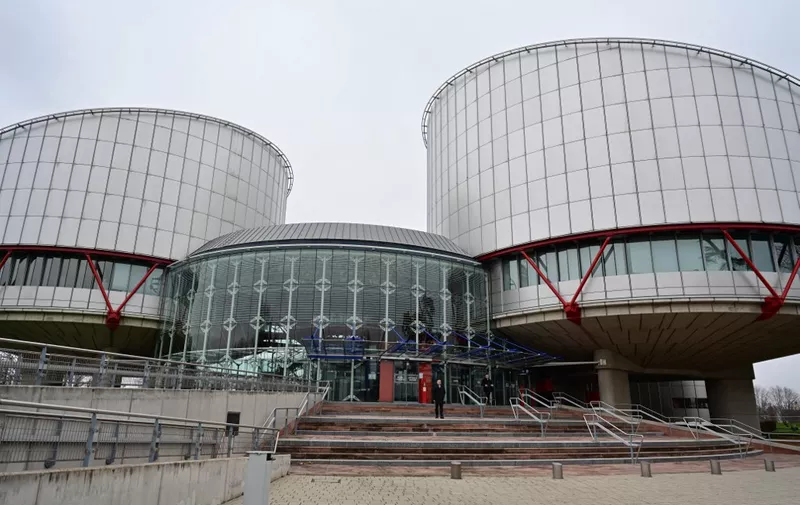 STRASBOURG, FRANCE -  JANUARY 26: General view of European Court of Human Rights  building is pictured during a press conference day in Strasbourg, France on January 26, 2023. Mustafa Yalcin / Anadolu Agency (Photo by MUSTAFA YALCIN / ANADOLU AGENCY / Anadolu Agency via AFP)