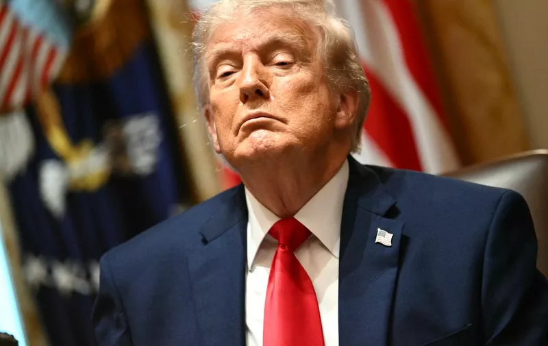 US President Donald Trump speaks during a cabinet meeting in the Cabinet Room of the White House in Washington, DC, on May 27, 2026. (Photo by Kent NISHIMURA / AFP)