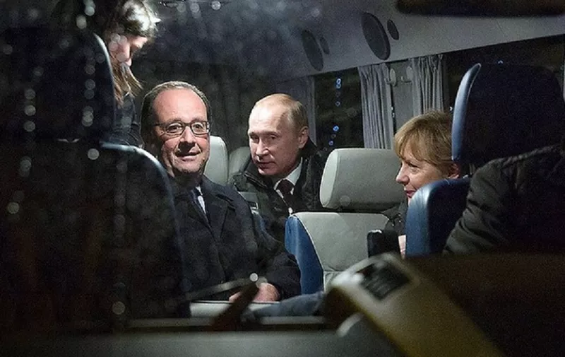 Merkel, Putin i Hollande