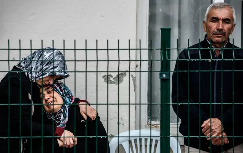 A mother (C) of a victim cries as she waits for the body of her son on March 14, 2016 at the forensic building in Ankara the day after a suicide car bomb ripped through a busy square in central Ankara killing 37 people and wounding 125, officials said.

No one has claimed the attack, the latest in a spate of deadly attacks to hit Turkey. Turkish warplanes on March 14 struck the outlawed Kurdistan Workers' Party (PKK) in the mountainous Kandil and Gara regions in northern Iraq, the army said. / AFP / OZAN KOSE