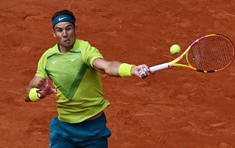 Tennis - French Open - Roland Garros, Paris, France - May 29, 2022 Spain's Rafael Nadal in action during his fourth round match against Canada's Felix Auger-Aliassime REUTERS/Dylan Martinez