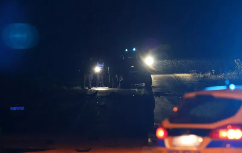 27.04.2021., Knin - Na zupanijskoj cesti Oklaj-Vrbnik dvije osobe su smrtno stradale u prometnoj nesreci u kojoj su sudjelovala dva osobna automobila. Photo: Dusko Jaramaz/PIXSELL