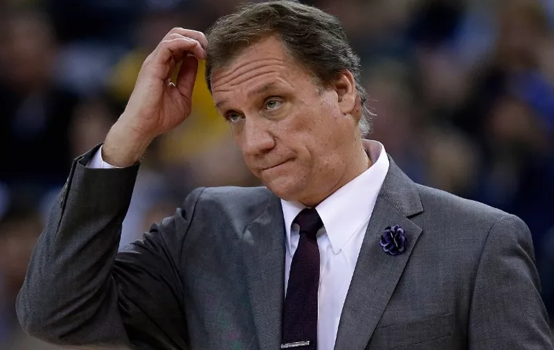 OAKLAND, CA - DECEMBER 27: Head coach Flip Saunders of the Minnesota Timberwolves watches his team play against the Golden State Warriors at ORACLE Arena on December 27, 2014 in Oakland, California. NOTE TO USER: User expressly acknowledges and agrees that, by downloading and or using this photograph, User is consenting to the terms and conditions of the Getty Images License Agreement.   Ezra Shaw/Getty Images/AFP