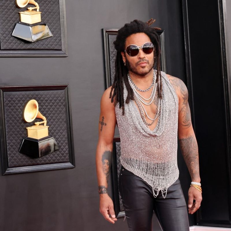 LAS VEGAS, NEVADA - APRIL 03: Lenny Kravitz attends the 64th Annual GRAMMY Awards at MGM Grand Garden Arena on April 03, 2022 in Las Vegas, Nevada.   Amy Sussman/Getty Images/AFP (Photo by Amy Sussman / GETTY IMAGES NORTH AMERICA / Getty Images via AFP)