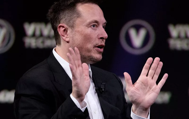 SpaceX, Twitter and electric car maker Tesla CEO Elon Musk speaks during an event at the Vivatech technology startups and innovation fair at the Porte de Versailles exhibition centre in Paris, on June 16, 2023. (Photo by JOEL SAGET / AFP)
