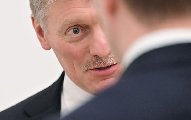 8119861 18.02.2022 Kremlin spokesman Dmitry Peskov is pictured during a joint press conference of the Russian President Vladimir Putin and Belarusian President Alexander Lukashenko following their meeting, in Moscow, Russia.,Image: 663524598, License: Rights-managed, Restrictions: Editors' note: THIS IMAGE IS PROVIDED BY RUSSIAN STATE-OWNED AGENCY SPUTNIK., Model Release: no, Credit line: Profimedia