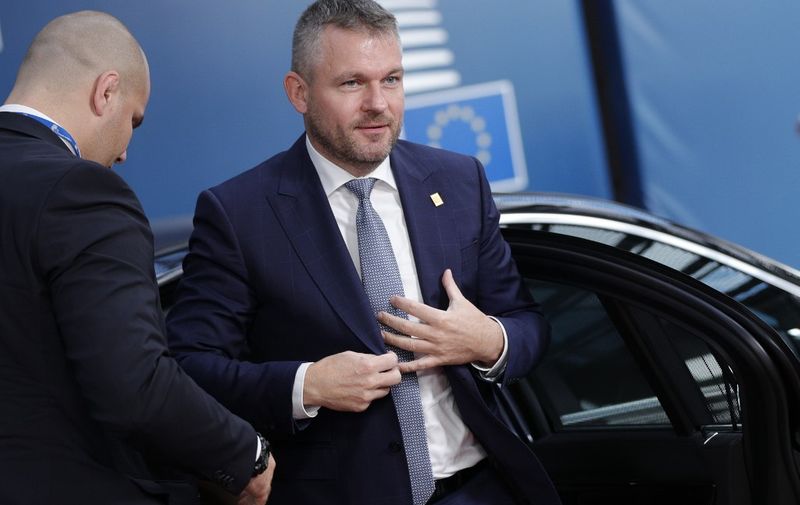 Slovakia's Prime Minister Peter Pellegrini arrives for the third straight day of a European Union leaders summit in Brussels on July 2, 2019, for talks aimed at defusing fresh power struggles in a bid to fill the bloc's top jobs. (Photo by GEOFFROY VAN DER HASSELT / POOL / AFP)