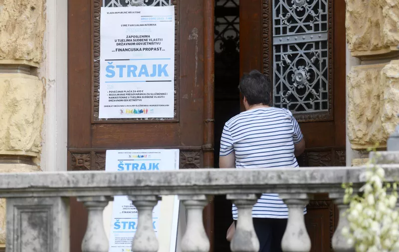 13.06.2023., Sibenik - Nastavlja se strajk u tijelima sudbene vlasti i drzavnom odvjetnistvu. Photo: Hrvoje Jelavic/PIXSELL
