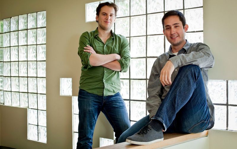 May 27, 2011-San Francisco, USA: Instagram co-founders Mike Krieger and Kevin Systrom/CEO (L-R) at company headquarters. 
Instagram, the small Internet start-up in San Francisco, had no revenue, close to 12 employees and was not yet two years old. This did not stop Facebook from offering $1 billion in cash and stock for the company on April 9, 2012. With 30 million users, the company created a social network built around photography and smartphone snapshot sharing. Some see Facebook's acquisition as its attempt to keep up with mobile audiences., Image: 125670213, License: Rights-managed, Restrictions: , Model Release: no, Credit line: Profimedia, Polaris