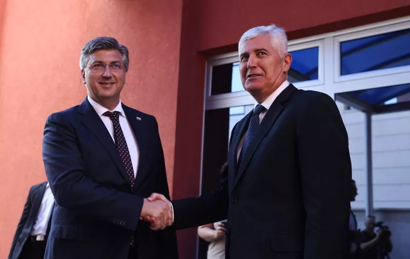 20.07.2022. Mostar -  Premijer Vlade RH Andrej Plenkovic sastao se s Draganom Covicem.
 Photo: Denis Kapetanovic/PIXSELL